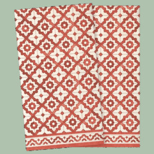 MAILEG 14-1100-00 Servietten, Mosaikmuster rot, 16 Stck. (ca. 11 cm / 20 cm)❤️ groß