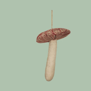 MAILEG 14-2804-02 Pilz Aufhänger klein❤️MAJESTÄTISCH PURPURROT❤️;  Blumenpilz; Aufhänger; 7,5 cm