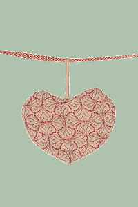 MAILEG 14-2804-06 Herz Aufhänger ❤️MAJESTÄTISCH PURPURROT❤️;  nur 1 Aufhänger; 8,0 cm