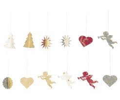 MAILEG 14-4580-00 Weihnachtliche Papier Aufhänger, 12 Stck. ♥ ♥ ♥