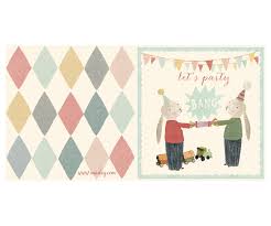 MAILEG  15-0193-00  Hasen w. Cracker, Doppelkarte