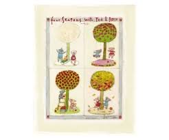 MAILEG 15-0254-00 Poster, 4 Jahreszeiten, ca. 40 cm hoch