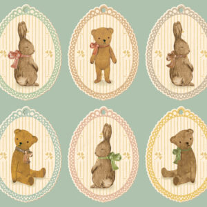 MAILEG 15-2100-00  ❤️Mama Hase, Papa Bär, der HASENBÄR❤️ Papieranhänger 6 Stck.