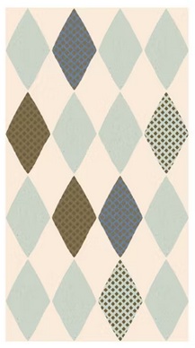 MAILEG 15-5305-00 Servietten, Rautenmuster, Blau, 20 cm x 12,5 cm 16 Stck.