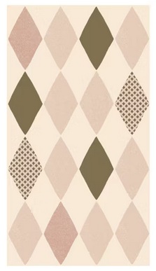 MAILEG 15-6303-00 Servietten, Rautenmuster, Rosa, 20 cm x 12,5 cm 16 Stck.