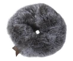MAILEG 21-6907-03 Plüsch Scrunchie, Grau